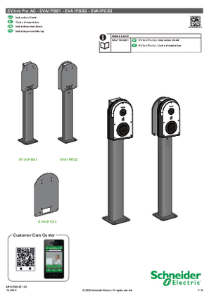 Pedestal for EVlink Pro AC - Instruction Sheet
