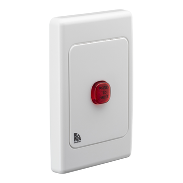 Medilec, Audible/Visual Alarm, 250VAC, 1 Gang, Vertical