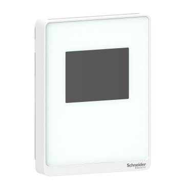 Sensor, SpaceLogic SLA Series, air quality, CO2, VOC, humidity, temperature, room, color touchscreen, analog outputs, optimum white housing SLAWTCV2