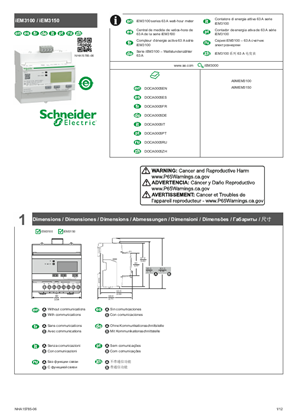 iEM3100 / iEM3150 - Instruction sheet