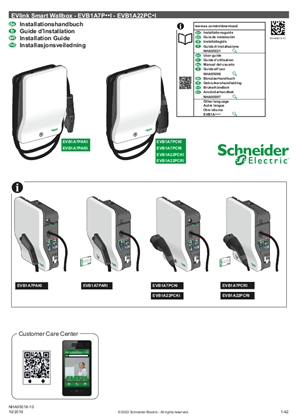 EVlink Smart Wallbox - EVB1A - Attached cable - Installation Guide
