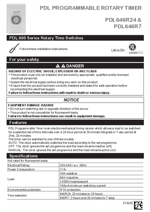 373035 - ROTARY TIMER LEAFLET