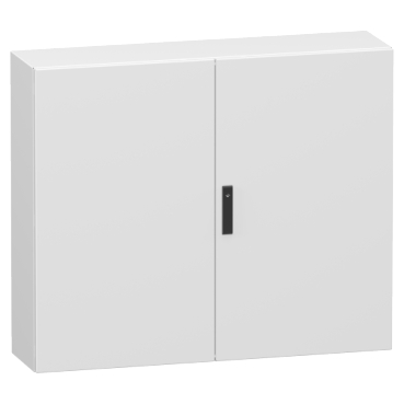 Kétajtós Tele fém ajtóval, Spacial CRN, szerelőlap nélkül, 1000x1200x300mm, IP55, IK10, RAL7035 NSYCRN1012300D