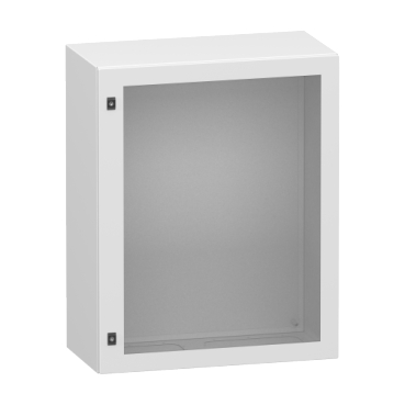 Üvegezett fém ajtóval, Spacial CRN, szerelőlap nélkül, 1000x800x400mm, IP66, IK08, RAL7035 NSYCRN108400T