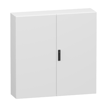 Kétajtós Tele fém ajtóval, Spacial CRN, szerelőlap nélkül, 1200x1200x300mm, IP55, IK10, RAL7035 NSYCRN1212300D