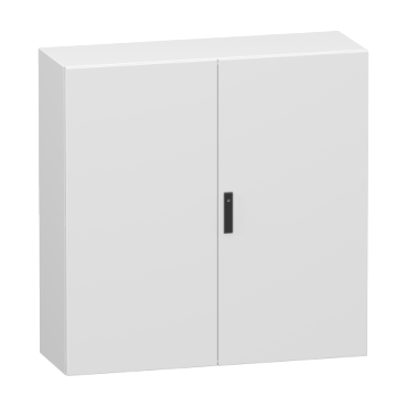 Kétajtós Tele fém ajtóval, Spacial CRN, szerelőlap nélkül, 1200x1200x400mm, IP55, IK10, RAL7035 NSYCRN1212400D