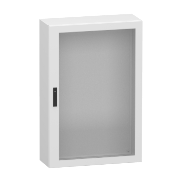 Üvegezett fém ajtóval, Spacial CRN, szerelőlap nélkül, 1200x800x300mm, IP66, IK08, RAL7035 NSYCRN128300T