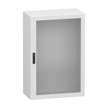 Üvegezett fém ajtóval, Spacial CRN, szerelőlap nélkül, 1200x800x400mm, IP66, IK08, RAL7035 NSYCRN128400T