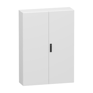 Kétajtós Tele fém ajtóval, Spacial CRN, szerelőlap nélkül, 1400x1000x300mm, IP55, IK10, RAL7035 NSYCRN1410300D