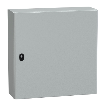 Spacial S3D, Wall Mounted Steel Enclosure, Plain Door, With Mounting Plate, 600x600x200mm, IP66, IK10