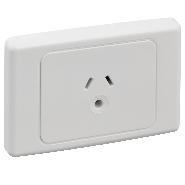 2000 Series, Socket Outlet, Automatic, Single, 250VAC, 10A, Round Earth Pin