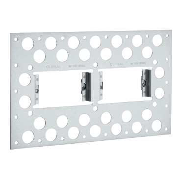 2000 Series, Metal Plaster Bracket, Horizontal 2 Gang, Recess Mount