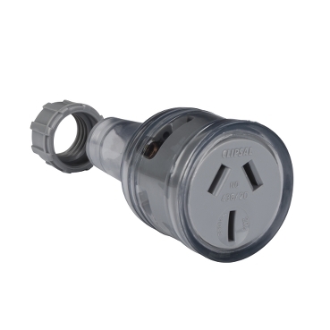 Standard Series, Flexible Cord Extension Socket, 250VAC, 20A, 3 Pin