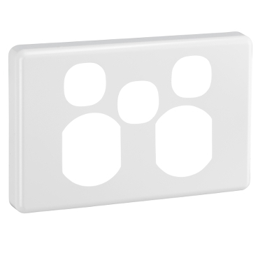 Classic C2000 Series, Socket Outlet Cover Plate, Horizontal Mount For Twin Switched Socket