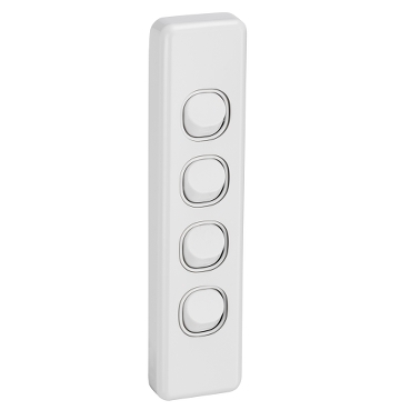 Classic C2000 Series, Switch, Architrave Size, 4 Gang, 250V, 10A