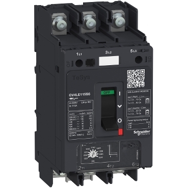 TeSys GV4, Motor Circuit Breaker, TeSys GV4, 3P, 7A, Icu 100kA, Magnetic, Lugs Terminals
