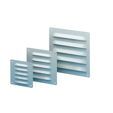 Metal outlet grille cut-out 104x80mm ext dim 120x120mm IP23 NSYCAG170X190LM
