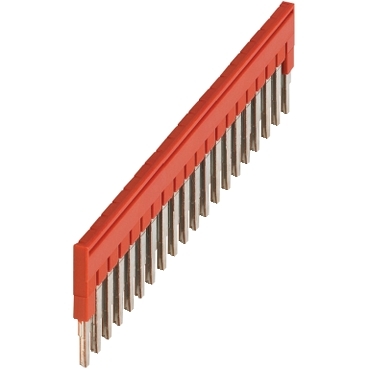 Linergy, Plug-in Bridge, Linergy TR, 20 Points, For 2.5mm² Terminal Blocks, Red, 20 Way, Set Of 10