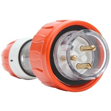 56 Series, Plug Straight, 20A 250V 1-Phase 3-Round Pin IP66, Orange