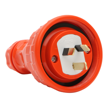 56 Series, Plug, Straight 10A 250V 1-Phase 3-Flat Pin IP66 PBT