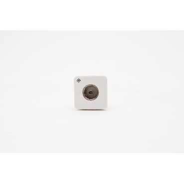 600 Series, Module Coaxial Cable Television Socket, IN Legend, White