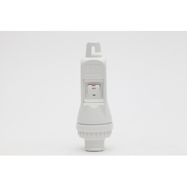 900 Series, Pendant Switch Cord Connector Socket + Plug, 10A 3-Pin, White