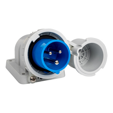 56 Series, BALS Appliance Inlet, 16A 230V 3-Phase 3-Round Pin IP67, Blue