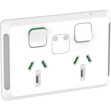 Pro Series, Double Switched Socket + Indicator, 10A