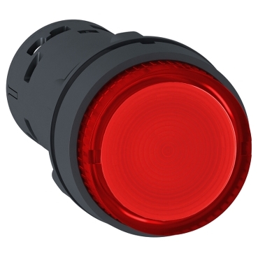 világító nyomógomb - LED - retesz -1NO - piros - 230v XB7NJ04M1