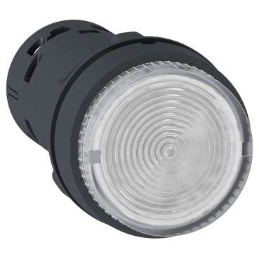 világító nyomógomb - LED - visszaálló -1NO - víztiszta - 24V XB7NW37B1