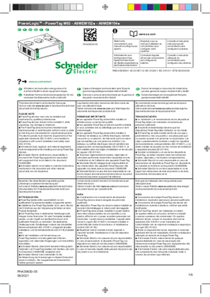 Instruction Sheet for - PowerTag M63 - A9MEM152 - A9MEM154