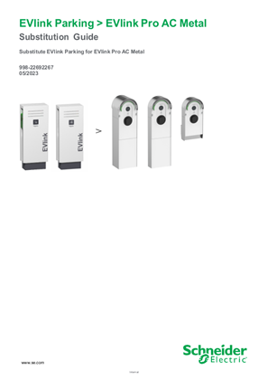 EVlink Parking Substitution Guide