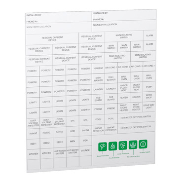 Resi9, Label Sheet, Set Of 20