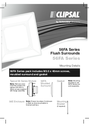 Installation Instructions - F062/03 - 56FA Series Flush Surrounds, 21084