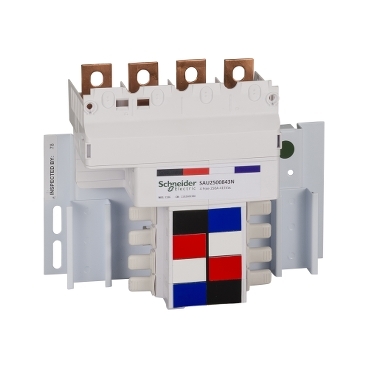 Acti9, SAU Chassis, 250A, 3Ph+N, 8 Poles, 18mm For IC60 MCB And RCBO, Top Feed