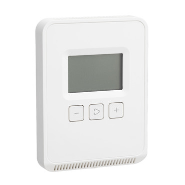 Sensor, SpaceLogic SLP Series, room, humidity, temperature, segmented LCD, BACnet MSTP/Modbus outputs, matte white housing SLPSLX2
