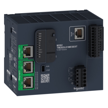 Logic controller, Modicon M262, 5ns/instruction, Optimized Ethernet TM262L01MESE8T