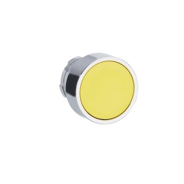 Easy Harmony XB2, Nyomógomb fej, sárga, fém, panelbe süllyesztett, 22mm, visszatérő, jelöletlen ZB2BA5C