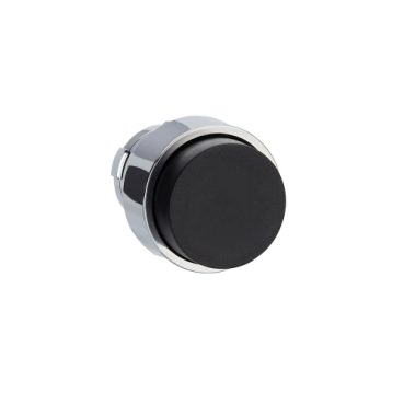Easy Harmony XB2, Nyomógomb fej, kiemelkedő, fekete, fém, 22mm, visszatérő, jelöletlen ZB2BL2C