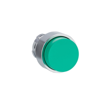 Easy Harmony XB2, Nyomógomb fej, kiemelkedő, zöld, fém, 22mm, visszatérő, jelöletlen ZB2BL3C