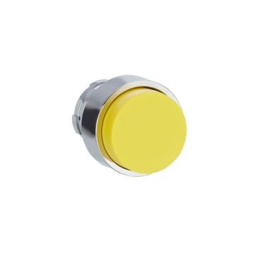 Easy Harmony XB2, Nyomógomb fej, kiemelkedő, sárga, fém, 22mm, visszatérő, jelöletlen ZB2BL5C