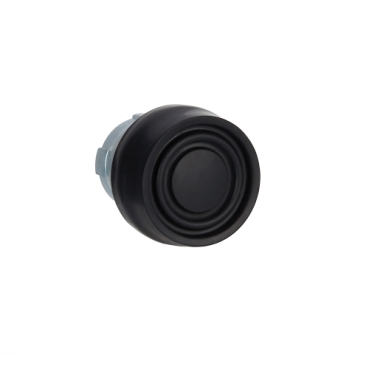 Easy Harmony XB2, Nyomógomb fej, kiemelkedő, fekete, fém, 22mm, visszatérő, védősapkás, jelöletlen ZB2BP2C