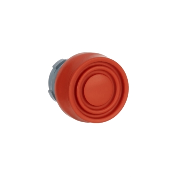 Easy Harmony XB2, Nyomógomb fej, kiemelkedő, piros, fém, 22mm, visszatérő, védősapkás, jelöletlen ZB2BP4C
