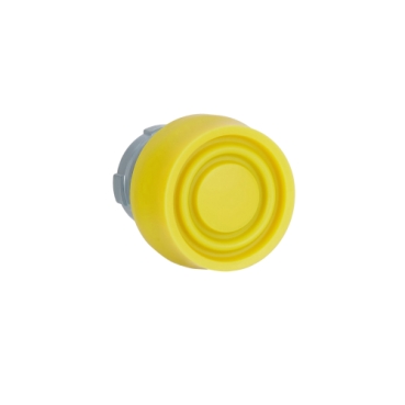 Easy Harmony XB2, Nyomógomb fej, kiemelkedő, sárga, fém, 22mm, visszatérő, védősapkás, jelöletlen ZB2BP5C