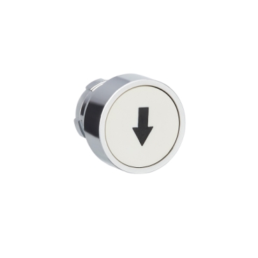 Easy Harmony XB2, Nyomógomb fej, fehér, jelölt, nyíl fel, fém, panelbe süllyesztett, 22mm, visszatérő ZB2BA334C