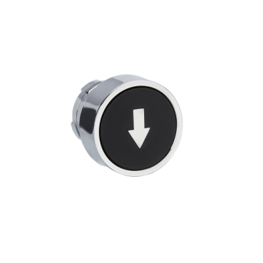 Easy Harmony XB2, Nyomógomb fej, fekete, jelölt, nyíl fel, fém, panelbe süllyesztett, 22mm, visszatérő ZB2BA335C
