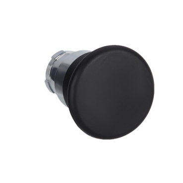 Easy Harmony XB2, Nyomógomb fej, gombafejű, fekete, fém, 22mm, head 40mm, visszatérő ZB2BC2C