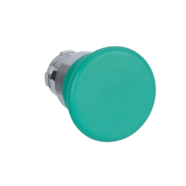 Easy Harmony XB2, Nyomógomb fej, gombafejű, zöld, fém, 22mm, head 40mm, visszatérő ZB2BC3C