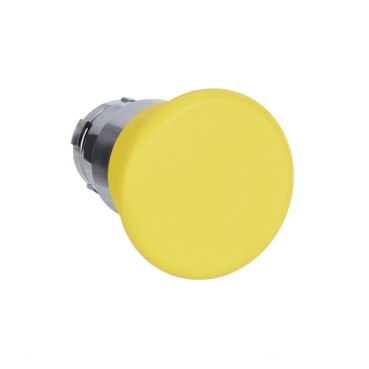 Easy Harmony XB2, Nyomógomb fej, gombafejű, sárga, fém, 22mm, head 40mm, visszatérő ZB2BC5C