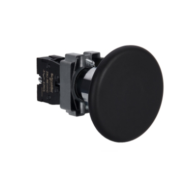 Easy Harmony XB2, Nyomógomb, gombafejű, fekete, 1 NO, fém, 22mm, visszatérő, jelöletlen XB2BR21C